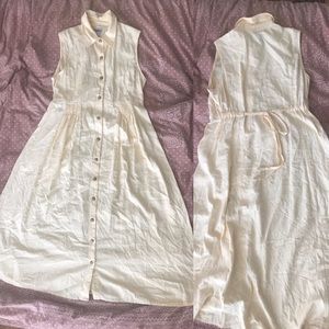 Fads VINTAGE cream linen blend maxi